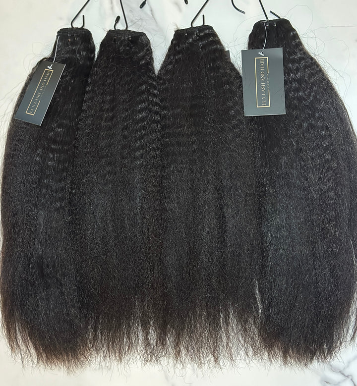 Raw Kinky Straight 4 Bundles Deal (on hand) - Lux Lash and Hair