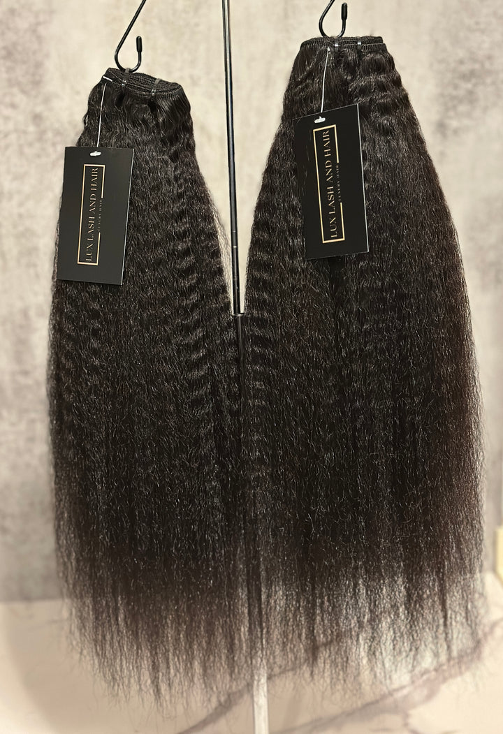 Raw Kinky Straight 2 Bundles Deal (on hand) - Lux Lash and Hair