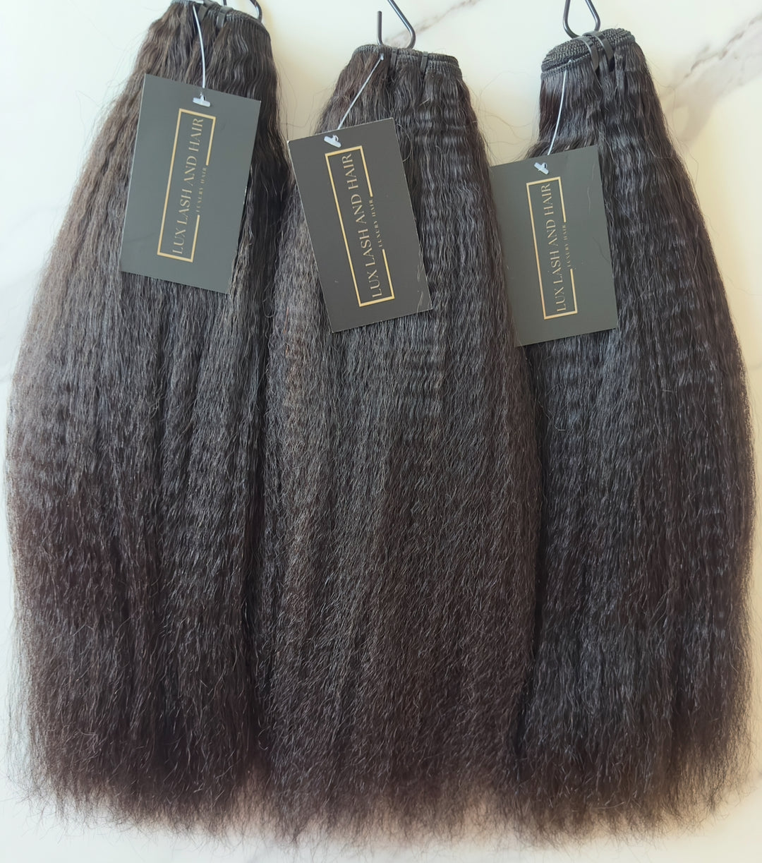 Raw Kinky Straight 2 Bundles Deal (on hand) - Lux Lash and Hair